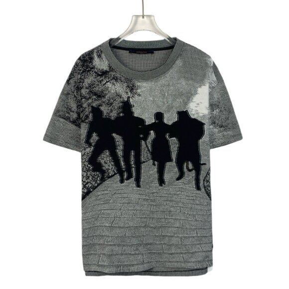 Louis Vuitton Dark Grey Character Motif Jacquard T-Shirt